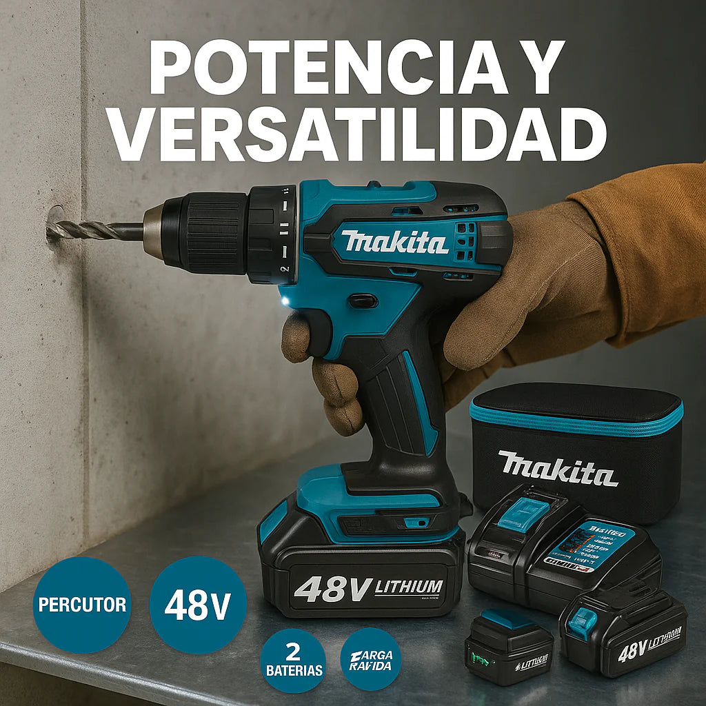 [2X1 OFERTA] - KIT TALADRO INALÁMBRICO y IMPACTO + 26 ACCESORIOS + 2 BATERIAS REGALO